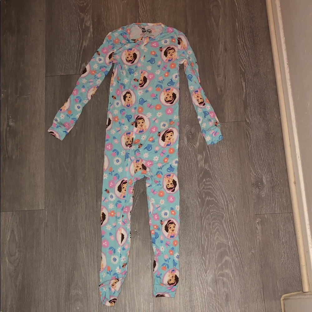 Girls Blue Character Footed One-Piece Pajama